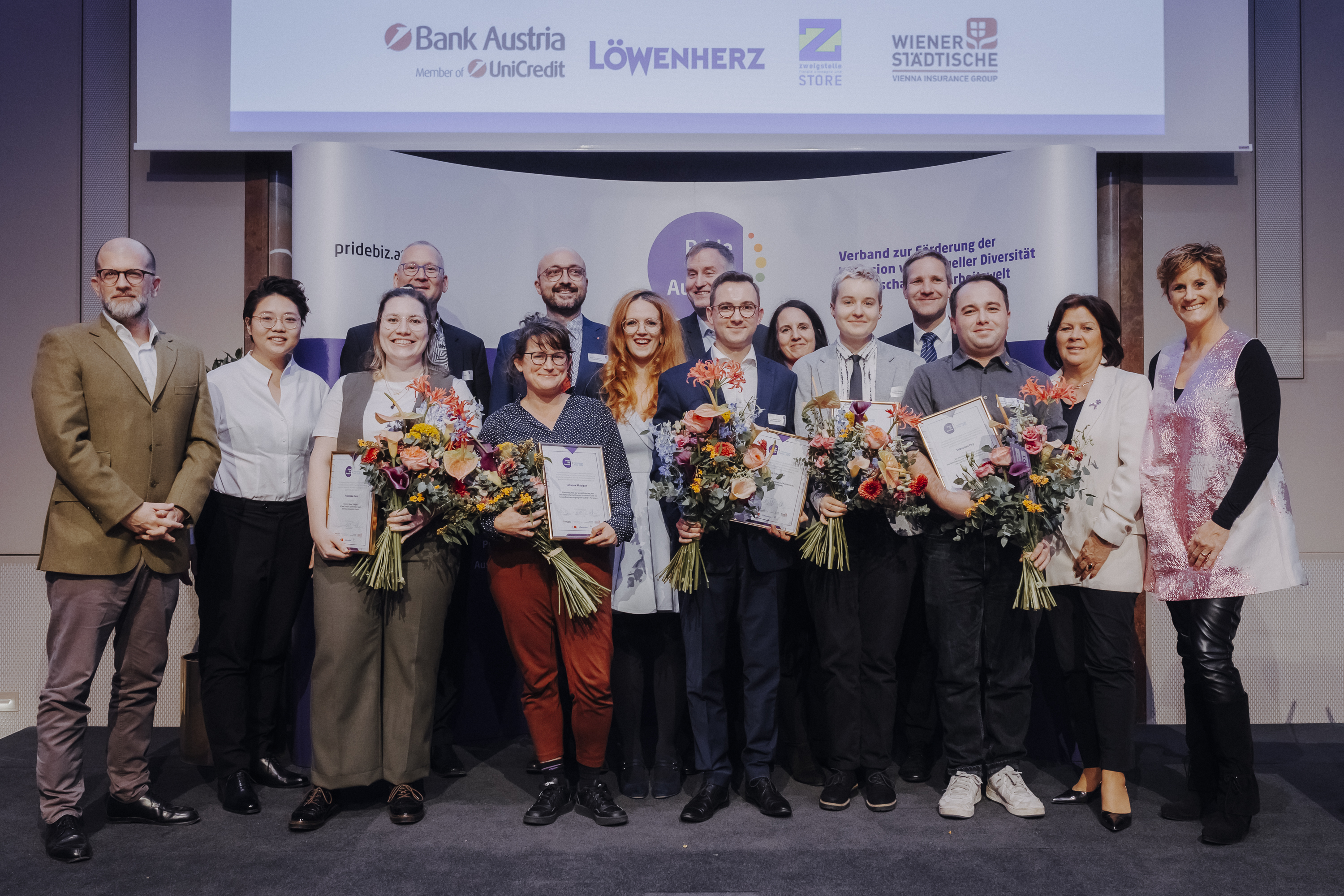 Alle Preisträger des Pride Biz Awards.