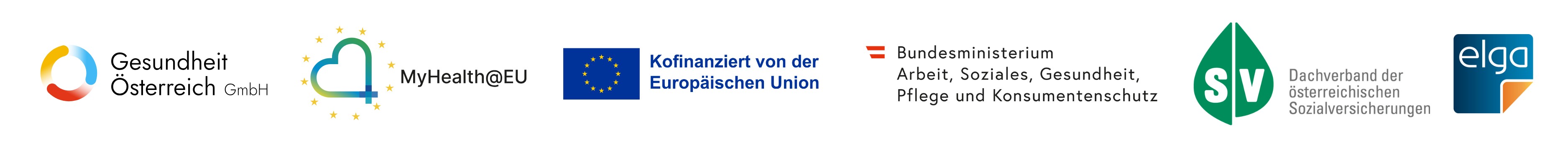 Verschiedene Logos in einer Zeile.