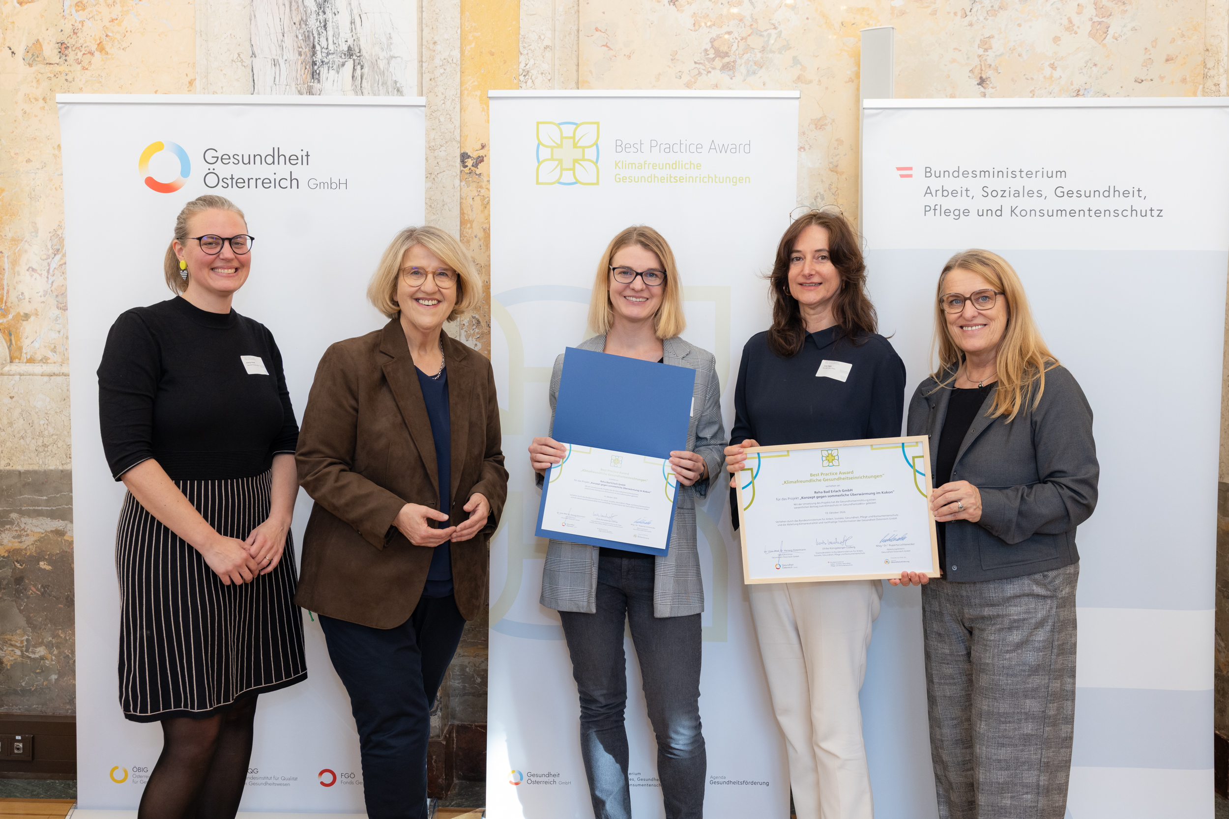Konzept gegen sommerliche Überwärmung im Kokon – Reha Bad Erlach GmbH. Best Practice Award.