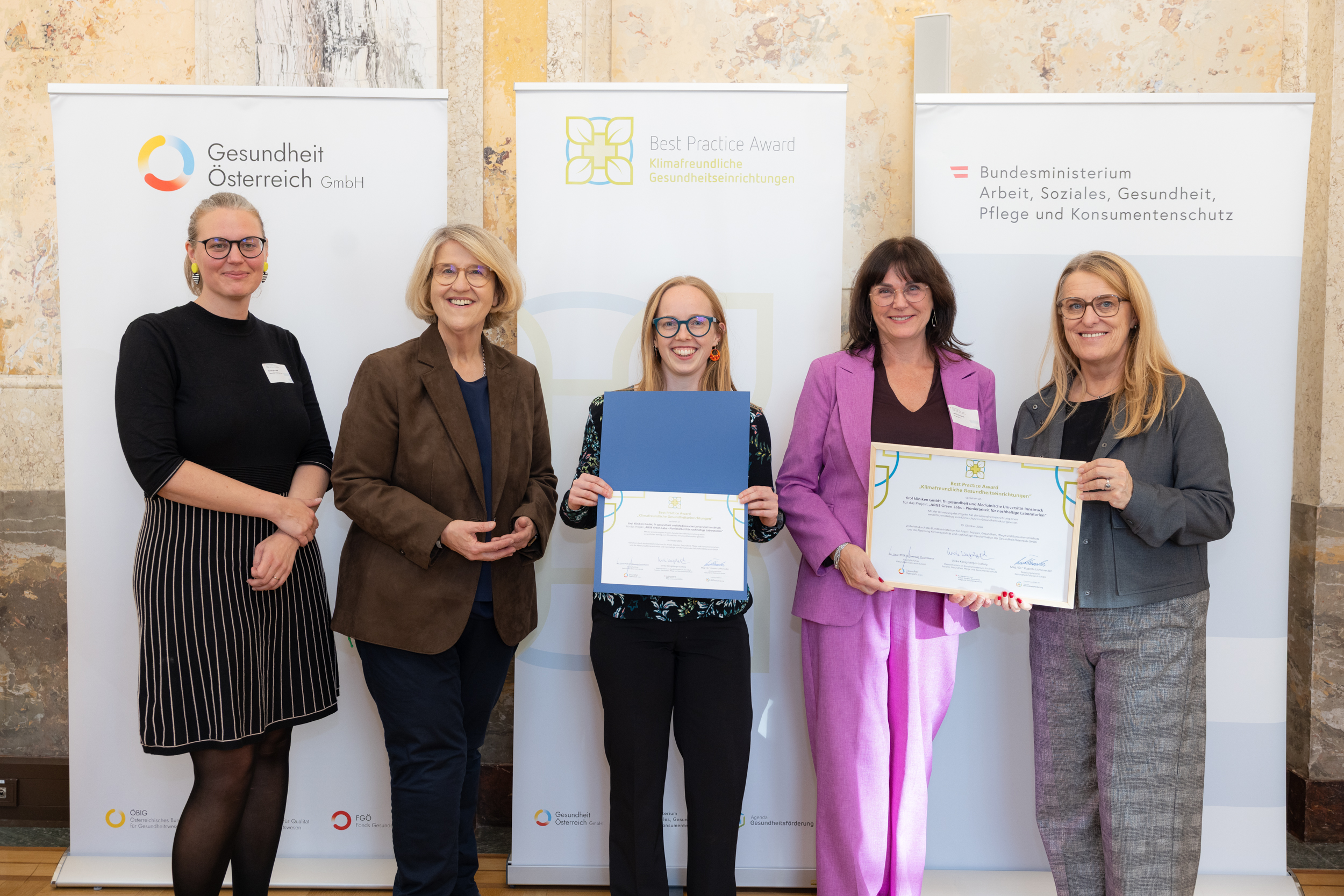 ARGE Green-Labs – Pionierarbeit für nachhaltige Laboratorien – Tirol Kliniken GmbH. Best Practice Award 2026.