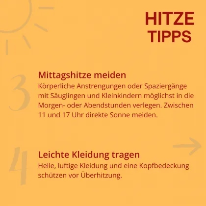 Hitzetipps © Gesundheit Österreich Hitzetelefon Infos © Gesundheit Österreich