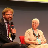 Herwig Ostermann am Podium.