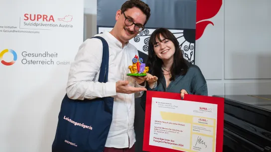 Gewinner des Medienpreises Sebastian Panny und Julia Ladina Windisch 